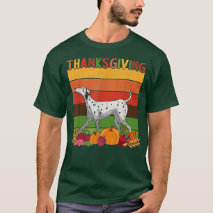 T-shirt Décor Thanksgiving Rétro Chien Dalmatien Thanksgiv