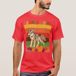 T-shirt Décor Thanksgiving Rétro Coyote Amateurs Thanksgiv