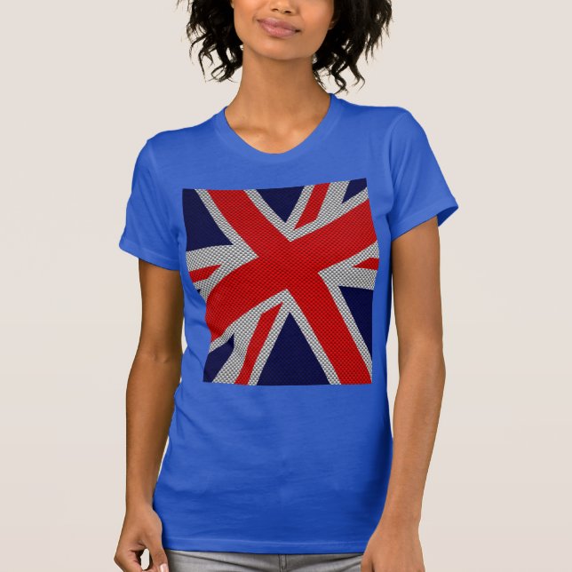 T-shirt Décor Union Jack en fibre de carbone (Devant)