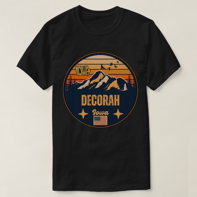 T-shirt Decorah, Iowa, États-Unis (Design devant)