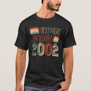 T-shirt Décoration 20 Ans 20E Anniversaire Vintage Janu