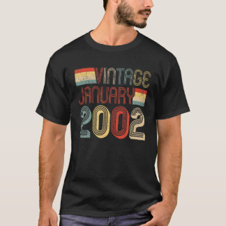 T-shirt Décoration 20 Ans 20E Anniversaire Vintage Janu