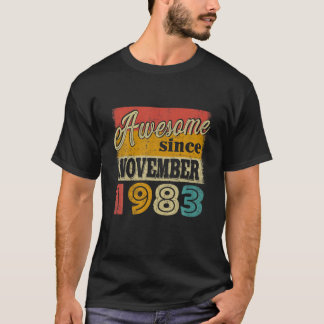 T-shirt Décoration 38 Ans Magnifique Depuis Novembre 198