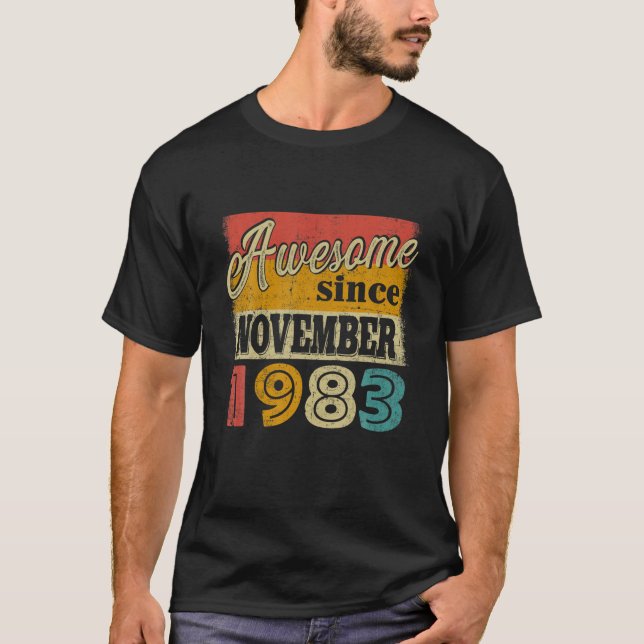 T-shirt Décoration 38 Ans Magnifique Depuis Novembre 198 (Devant)
