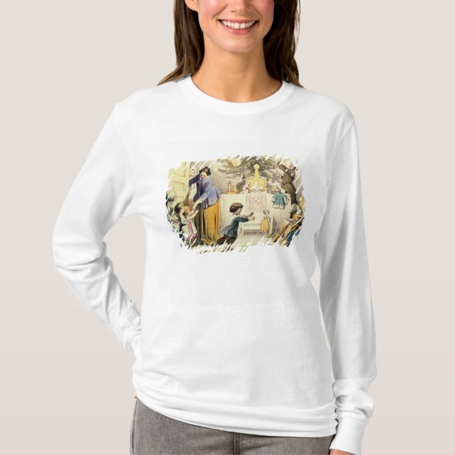 T-shirt Décoration de l'arbre de Noël (Devant)