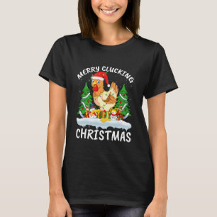 T-shirt Décoration de sapin de Noël en forme de poulet joy