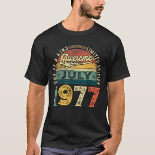 T-shirt Décoration du 46e anniversaire juillet 1977 Hommes