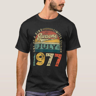 T-shirt Décoration du 46e anniversaire juillet 1977 Hommes