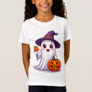 T-Shirt Décoration saisonnière Halloween Fantôme et citrou