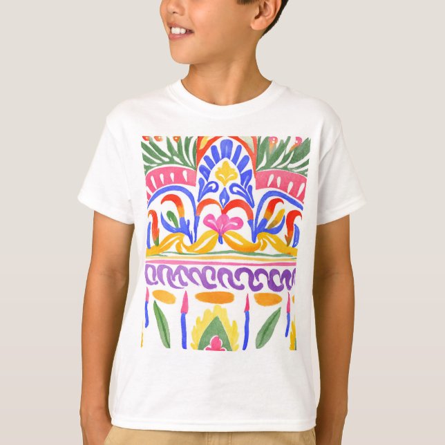 T-shirt décoration traditionnelle roumaine (Devant)