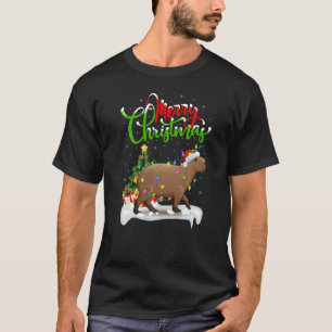 T-shirt Décorations Capybara Xmas Père Noël Capybara Chris