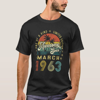 T-shirt Décorations de mars 1963 vintage 59 ans B