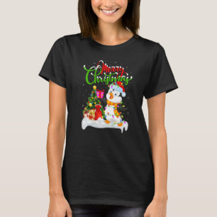 T-shirt Décorations de Noël d'oiseaux pingouins Père Noël