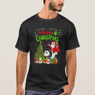T-shirt Décorations de Noël Éclairage d'arbre Père Noël éq
