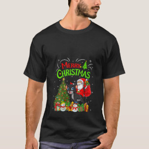 T-shirt Décorations de Noël Lumières Arbre Père Noël Ridin