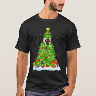 T-shirt Décorations de Noël Lumières Santa Chat Siamois No