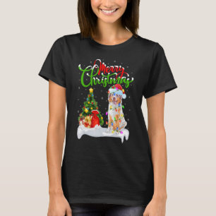 T-shirt Décorations de Noël Père Noël Australian Shepherd