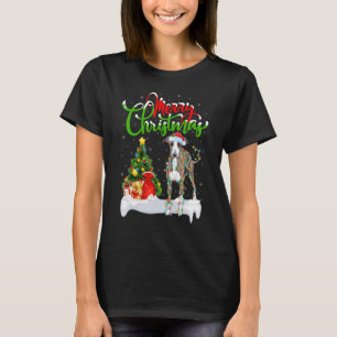T-shirt Décorations de Noël Santa Greyhound Italien Chien