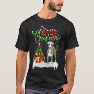 T-shirt Décorations de Noël Santa Greyhound Italien Chris