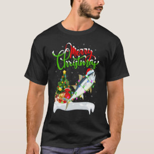T-shirt Décorations de Noël Thon Poisson Père Noël Thon No