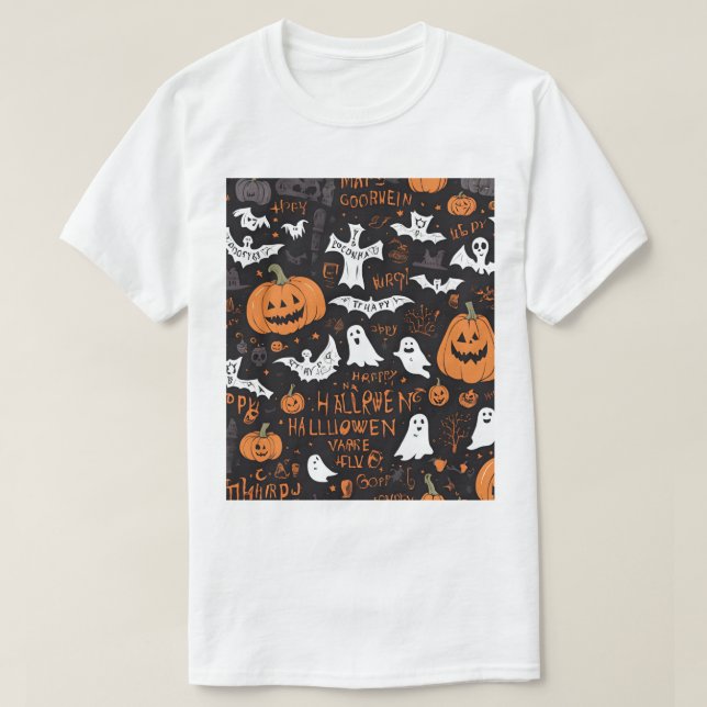 T-shirt Décorations d'Halloween (Design devant)