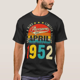 T-shirt Décorations pour 70e anniversaire avril 1952 Homme