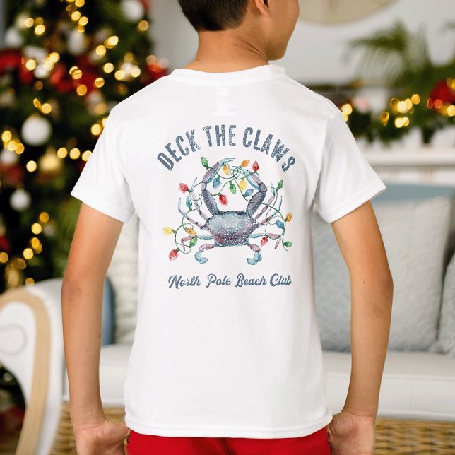 T-shirt « Décorez les pinces » Noël crabe bleu (Créateur téléchargé)