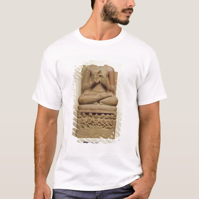 T-shirt Découpage de Bouddha dans l'attitude de prêcher un (Devant)