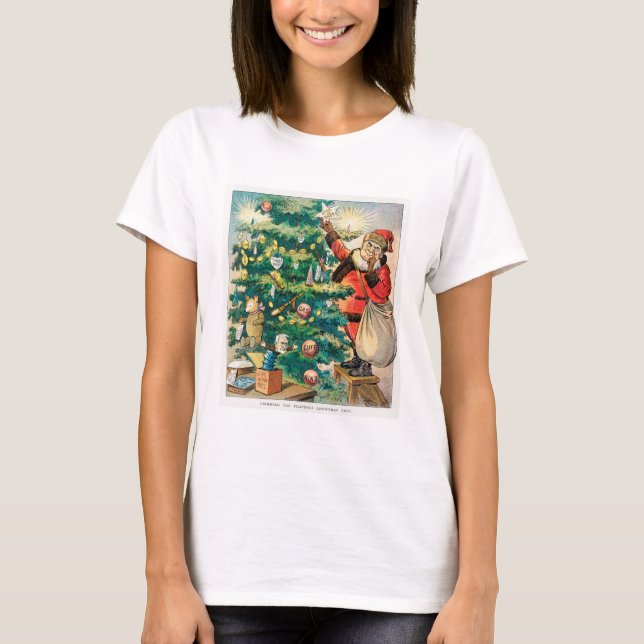 T-shirt Découper l'arbre de Noël des Philippins (Devant)