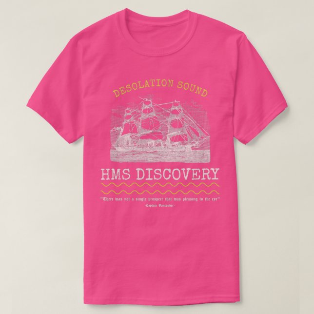 T-shirt DÉCOUVERTE HMS du son de désolation (Design devant)