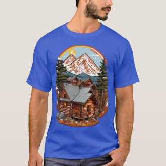 T-shirt Découvrez la vie Cabine de la montagne Cool