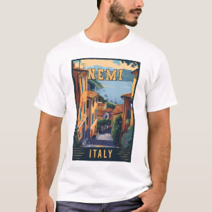 T-shirt Découvrez Le Charme De Nemi En Italie - Vintage vo