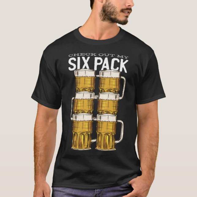 T-shirt Découvrez Ma Bière Six Pack (Devant)