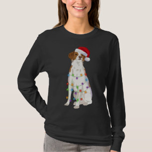 T-shirt Découvrez mon autre Brittany Dog Christmas Lights