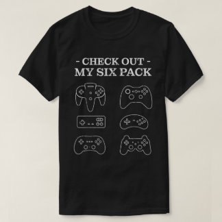 T-shirt Découvrez mon maillot de gamer six pack