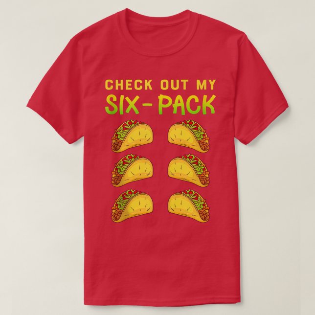 T-shirt Découvrez Mon Pack Si Funny Tacos Abs  (Design devant)