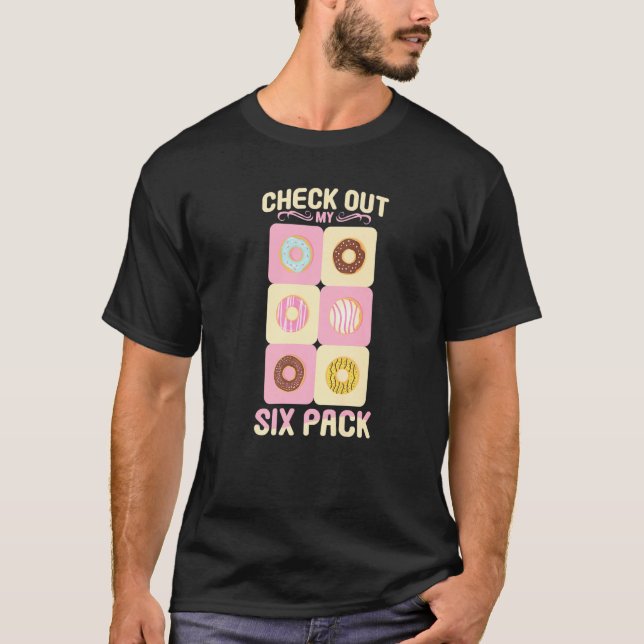 T-shirt Découvrez Mon Pack Six Donut Tee Funny Six Pack Gy (Devant)
