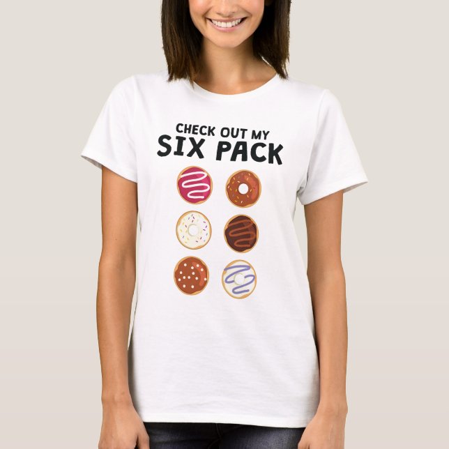 T-shirt Découvrez Mon Pack Six Funny Donut Fitness (Devant)