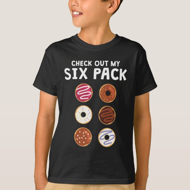 T-shirt Découvrez Mon Pack Six Funny Donut Fitness (Devant)