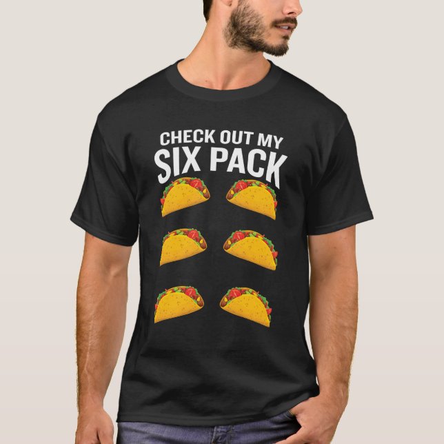 T-shirt Découvrez Mon Pack Six Tacos Drôle Fitness (Devant)