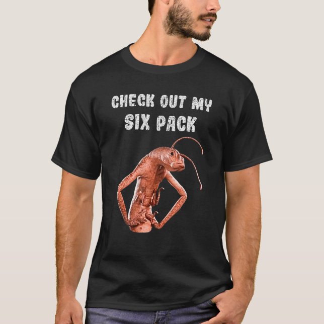 T-shirt Découvrez Mon six pack Alien Retro Workout Fitn (Devant)
