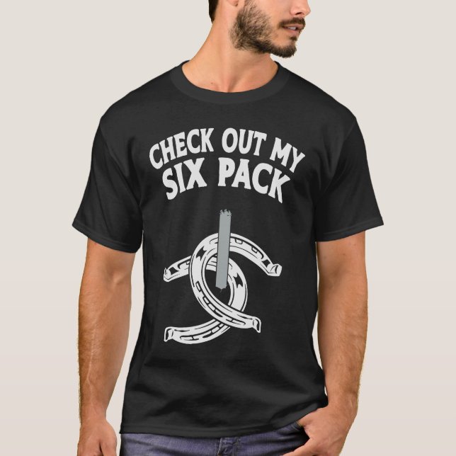 T-shirt Découvrez Mon six pack Horseshoe Pitcher Pitcher (Devant)
