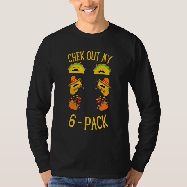 T-shirt Découvrez Mon Six Pack Taco (Devant)