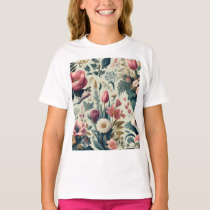 T-shirt Découvrez un motif botanique floral printanier épo