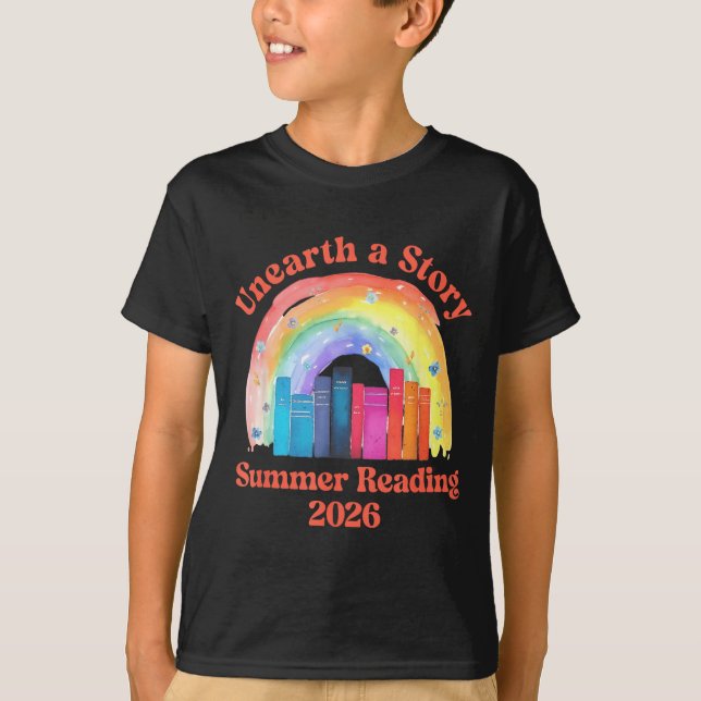 T-shirt Découvrez une histoire de lecture d'été 2026 bibli (Devant)
