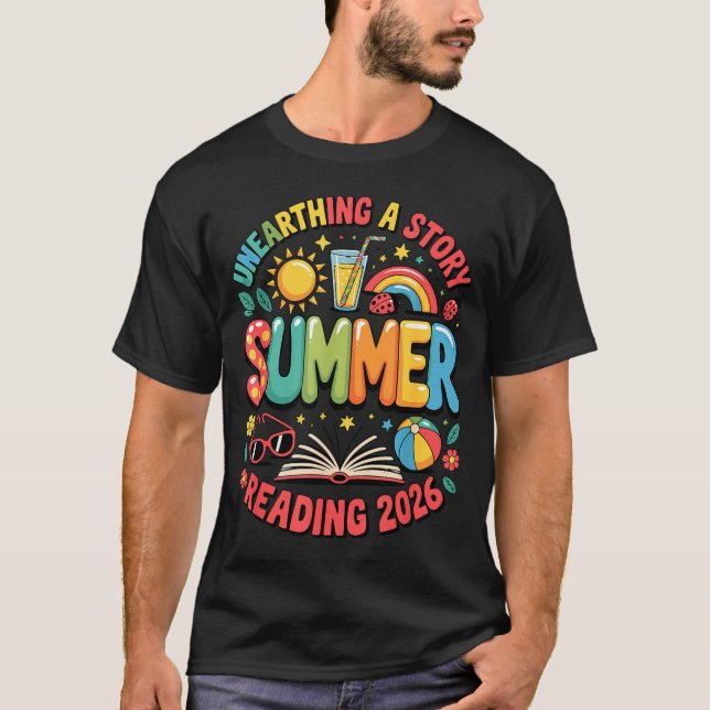 T-shirt Découvrez une histoire été 2026 programme de lectu (Devant)