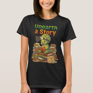 T-shirt Découvrez une histoire triceratops dinosaure lisan
