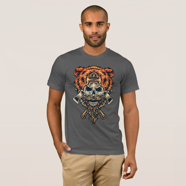 T-shirt Découvrez votre esprit d'aventure : Ours de bûcher (Devant entier)