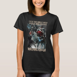 T-shirt Découvrir Les Halls Avec Crânes Et Corps Valhalla