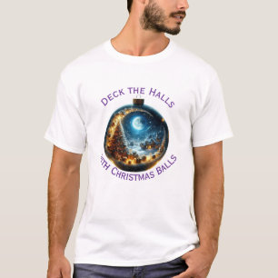 T-shirt Découvrir les salles avec des boules de Noël
